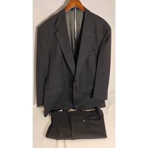 Bert Pulitzer Men's Gray Wool Pinstripe Suite 42 Jacket 40/29 Pants Excellent